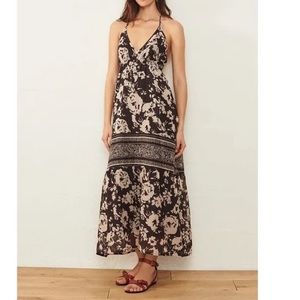 Ba&sh Downtown Floral Mixed Print Cotton Maxi Dress Size M NWT